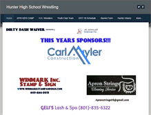 Tablet Screenshot of hunterwrestling.com